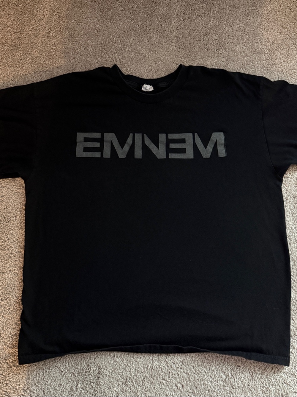 Vintage Eminem black logo t-shirt hip-hop Marshall Mathers size XL